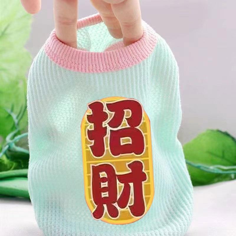 Cute Bear Spring and Autumn Thin Style Sleeveless Vest Dog Clothes for Teddy Bichon Pet Yorkshire Schnauzer