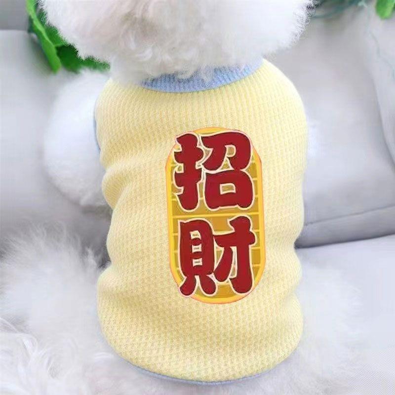 Cute Bear Spring and Autumn Thin Style Sleeveless Vest Dog Clothes for Teddy Bichon Pet Yorkshire Schnauzer