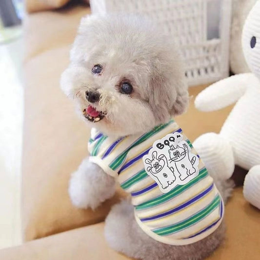 Spring and Summer Pet Clothes Dog Teddy Bichon Maltese York Summer Cat Pet Thin Cute Anti-Lint